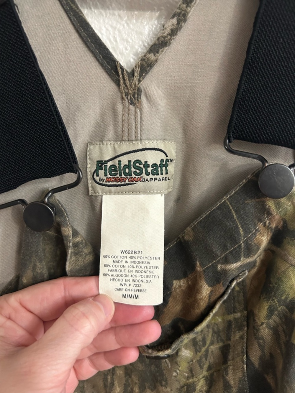 Vintage Field Staff Mossy Oak Camo Overalls Kids Size M - Picture 4 of 8